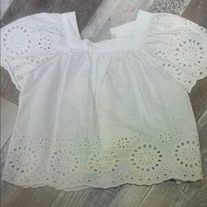 White Eyelet Kids Blouse
